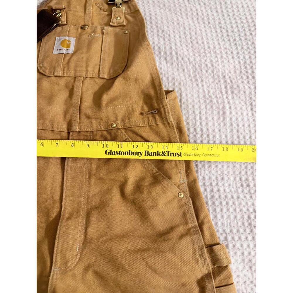 Carhartt Classic Brown Double Knee Work Overalls - 28x32 - Picture 2 of 8